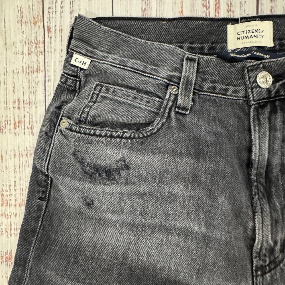 Citizens of Humanity Annina Premium Vintage Wide Leg Dark Gray Jeans W27 USA - Picture 9 of 13